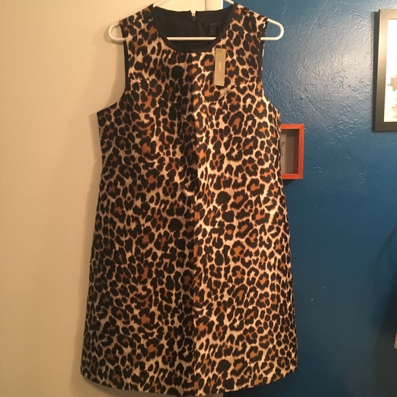 NWT J Crew leopard print shift dress - Picture 2 of 8